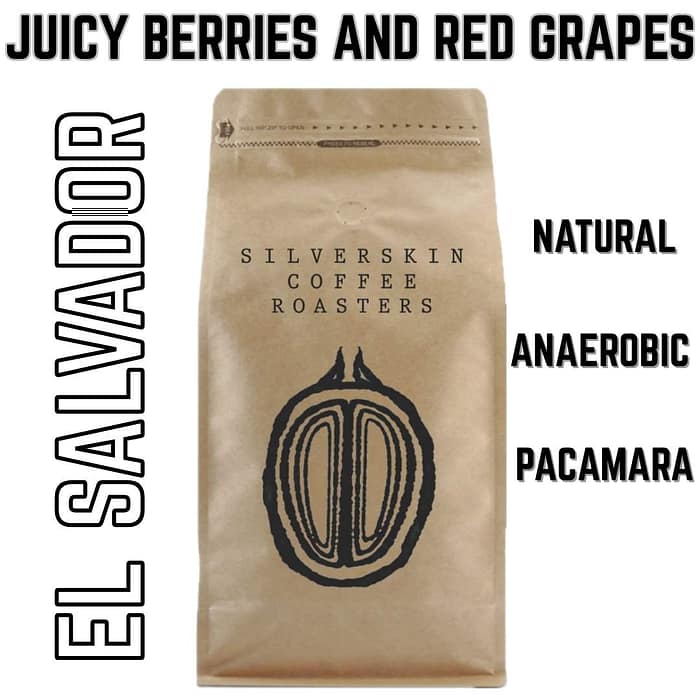 silverskin coffee roasters el salvador natural anaerobic pacamara single origin coffee